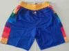 Mäns shorts alla lag basketballshorts bara kort retro sportkläder med fickdragare Sweatpants Hip Pop Pant 100% sömnad topp