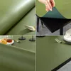 Bord tyg läder vattentät bordsduk oljefast placemat matta anpassad fast färgskydd täcker rektangel