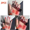 Глосс губ 3pcs/Set Sexy Red Tint Губная помада черная зеркальная вода глазурь увлажняет длительный цвет.