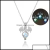 Colliers Pendentif Colliers Pendentifs Pendentifs Bijoux 3 Couleurs / Styles Glow In The Dark Pour Femmes Creux Sirène Hibou Pistolet Skl Key Drago Dhc4O