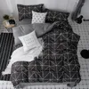 Basta -camas de cama travesseiros de lençóis conjuntos de edots Padrão de estrela 4pcs menino garoto capa de edredão adulto criança