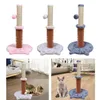 Jouets pour chat griffoir avec boule pendante support interactif en peluche douce arbre d'escalade en corde de sisal pour petits chats tous