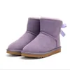 2022 HOT SPRZEDAŻ Zimowa aus krótki U5062 1 Bow Women Snow Boots Soft Sheepskin Keep But z kartą koszulką Piękny prezent Wysoka jakość