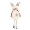 Decorazioni natalizie 12pcs/lot Baby Girl Tree Hanging Elk Plush Dolls Topper Ornament For Party Acc