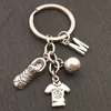 Fashion Football Metal Keychain Men Gift KeyChains Soccer Shoes Ball Car Key Ring Gift Party Keychains Jewelry