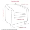 Stoelbedekkingen Europese Jacquard Setring Full-inclusive Single Sofa Cover Semicircle U-vormige vaste kleur Coffee Shop Case
