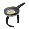 Party Masks Pan Fried Egg pannband roliga gynnar pannband för nyhetshårhår M6CD