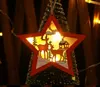 Kerstdecoraties 2022 Creatief LED Lumineuze lichte boom hanger ster auto hart houten decoratie feestjaar 2022 gelukkige jaar 2023christmas