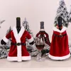 Yeni Noel Kırmızı Şarap Seti Noel Elbise Şarap Şişesi Set Dekorasyon Yaratıcı Çanta Toptan Wly935