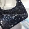 Luxury classic tramp underarm Shoulder Bag Fashion parachute fabric Sequin handbags unique designer moon shaped women's Cross body bags Totes purse