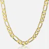 Pure 24k Solid Fine Gold AUTHENTIC FINISH Chain Necklace Jewelry Heavry Figaro Men 550mm 10mm