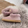نساء فائقة الثلج Mini Mini Slipper شتاء جديد شهير في الكاحل من جلد الغنم الفراء الحفاظ على أحذية دافئة مع حقيبة غبار البطاقة US4-12 هدايا جميلة