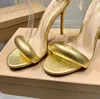 Сандалии на каблуках Сандалии Классическая обувь Дизайнерские сандалии Обувь 10,5 см Шпильки для женщин Лето Роскошный черный ремешок для ног на каблуке Задняя молния Gianvito