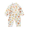 Barboteuses nées 100% coton musulman Pyjamas bébé Kimono Robe bébé bande dessinée organique combinaison garçons filles barboteuse vêtements de nuit 26 221018