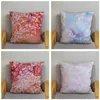 Kussendecor romantische sakura covers voor sofa pluche gooi deksel kleurrijke roze bloemplant bloemen kussensloop