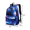Men Canvas School Laptop Backpack Galaxy Star Universe Space USB opladen voor tieners jongens student meisjes tassen reizen mochila 211029
