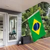 Bandiera Brasile 90x150 cm Polystere Brasiliana Brasiliana Banner con due granmetti di ottone per la decorazione all'aperto