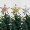 Weihnachtsdekorationen feine Verarbeitung attraktiver Baumtopper Star Leichte Top -Dekoration glitzern für Festival