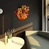 Fleurs décoratives Halloween intérieur extérieur porte guirlande Thanksgiving 3D citrouille tenture murale décalcomanie ornement décorations