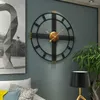 Wall Clocks 50 60cm Wrought Iron Clock Decoration Restaurant Background Decor Pendant Creative Simple Home Office Ornaments