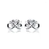 Boucles d'oreilles à tige authentique 925 en argent Sterling étincelant infini pour les femmes mode déclaration Bijoux oreille Brincos Bijoux Femme