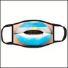 Máscara de grife máscaras de lábios máscaras face máscaras de algodão lavável mascarilla moda à prova de poeira reutilizável respirador respirável personalizado crianças podem colocar dhfq7