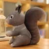 Pillow 1pcs 25cm Cute Squirrel Stuffed Doll Simulation Tamiops Swinhoei Kids Learning Toy Plush Car Decoration Shoot Decor/Gifts