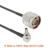 Verlichtingsaccessoires n mannelijk tegen CRE9 plug RG174 RF coaxiale draadconnector CRC9 Rechthoek Pigtail -adapter voor 3G Huawei Modem