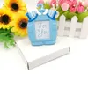 50st Baby Boy Shower Favors Blue Baby Clothes Bildram One-Piece Suit Place Card/Photo Holder Birthday Party Decoration Supplies