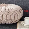 Pillow 2023 European Style Throw Luxury Velvet Pleated Fabric Handmade Round Wheel Pumpkin Seat S