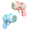 Новинка игры 23 лунки Bubble Gun Toys Soap Sop Shape для детей электрический стрелок Summer Water S Maker for Kids 221018