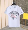 DSQ PHANTOM TURTLE Mens Designer T shirt Italian Milan Fashion Flower Print T-shirt Summer Black White T-shirt Male Hip Hop Street249n