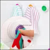 Hooks Rails Round Plastic Sucker Hook Holder Towel Storage Rack Wash Cloth Clip Kitchen Bathroom Supplies Mti Color 0 91Bs C R Dro Dhmox