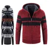 Men's Sweaters Classic Sweater Coat Skin-friendly Stretchy Striped Patchwork Knitted Cardigan Thickened