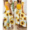 Casual Dresses Summer Sexy Spaghetti Strap Floral Print Maxi Dress For Women 2022 Elegant Chest Wrap Long Woman Beach Holiday
