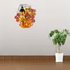 Decorative Flowers Halloween Indoor Outdoor Door Wreath Thanksgiving 3D Pumpkin Wall Hanging Decal Ornament Decorations