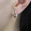 Hoopörhängen hög kvalitet 925 Sterling Silver Mini Heart Lovely Earring Minimal Delicate Huggie Hoops Multi Piercing