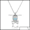 Médaillons Médaillons Colliers Pendentifs Bijoux Mode Glow In The Dark Skl Creux Lumineux Pirate Drapeau Perle Cage Squelette Pendentif Pour Dheyy