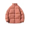 Herenjassen winter dikker warme parka jas jas jas stand kraag vaste kleur parka's los blauw zwart roze streetwear dames jassen g221013