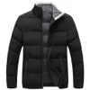 Vestes pour hommes Parkas manteau pour hommes rembourré vestes d'hiver noir bleu col montant fermeture éclair Parkas vestes 2022 nouveau G221013