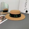 Autumn and Winter Panama Woolen Bowler Hat British Style Top Hats Female Woven Belt Design Flat Top Retro Fashionable Fashion Match