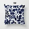 Pillow Watercolor Blue Cover Abstract Geometric Pattern Sofa Cases Bedroom Home Car Office Decor Pillowcases