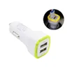 Färgljus LED -billaddare Dual USB Car Vehicle Portable Power Adapter 5V 1A