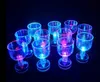 22 Bicchieri da vino LED Flash Cambia colore Attivato dall'acqua Accendi Champagne Birra Whisky 50ml Bicchiere Bicchiere Design elegante Bicchiere Cocktail Party Novità wly93