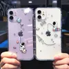 Söt tecknad astronautstjärna Space Phone -fodral på iPhone 11 13 14 Pro Max XS XR X 12 7 8 Plus Clear Soft TPU stötsäker bakslag