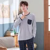 Vêtements de nuit pour hommes Printemps Automne Full Cotton Pyjamas pour hommes Pantalons à carreaux Pyjamas Set Casual Male Night Pijama Hombre Big Yards 4XL Homewear