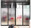 Window Stickers Custom Size Film Poster Static Cling Frosted Home Decor Glass For Bathroom Living Room Kitchen Flamingo