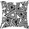 Kussen Luanqi zwart -witte geometrische patronen bedekt polyester kast 45x45 cm decoratieve bank s cover