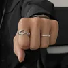 2022 Новое нерегулярное кольцо мужчины/женщины нишевые линии дизайна Hiphop Street Fashion All-Match Titanium Steel Accessories
