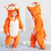 Rompers Baby Зимний костюм фланель для девочек -мальчика для младенческой одежды Дети в целом животные панда тигр лев Unicorn Ropa Bebe 221018